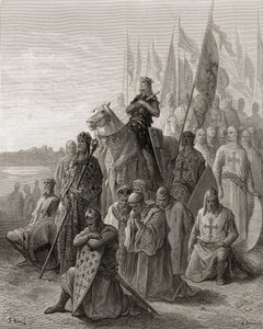 King Louis IX before Damietta, illustration from 